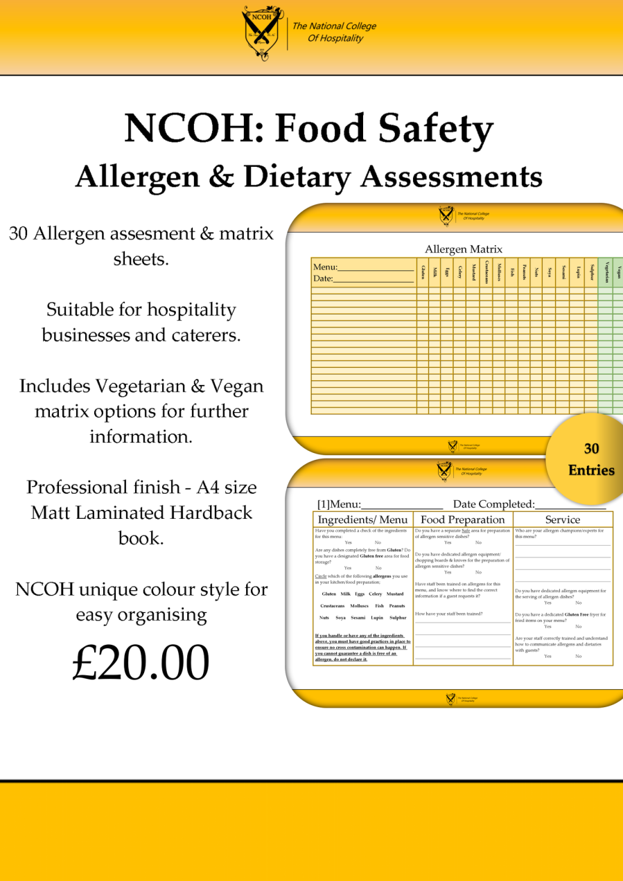 Allergen Matrix & Assessment (£20.00)